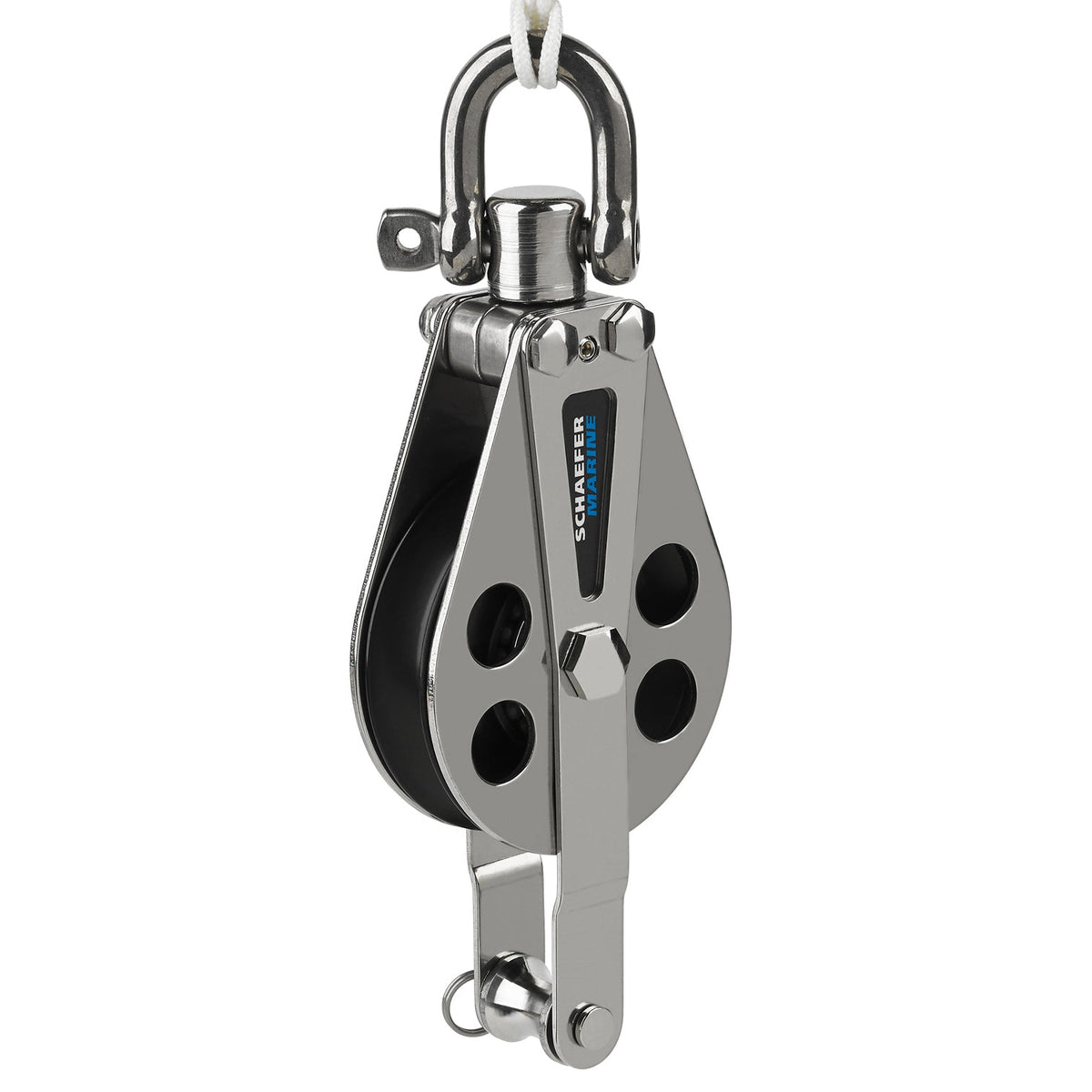 S.S. Single Block w/ Becket and UC Aluminum Sheave  10-15-UC